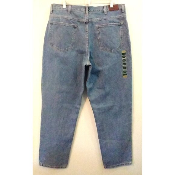 LL Bean Men's Jeans Relaxed Fit Straight Leg Faded Denim Cotton - 38 x 32  NWT - Picture 5 of 9